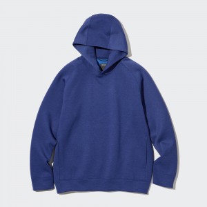 Sweat a Capuche Uniqlo Dry Stretch Hoodie Homme Bleu | 1872-BJHTG