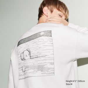 Sweat a Capuche Uniqlo Kaws Ut Graphic Sweatshirt Homme Blanche | 6310-DEQNP