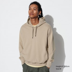 Sweat a Capuche Uniqlo Pullover Hoodie Homme Beige | 7835-GTXHO