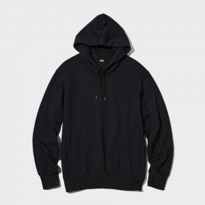 Sweat a Capuche Uniqlo Sweat Pullover Hoodie Homme Noir | 4138-BVJTN