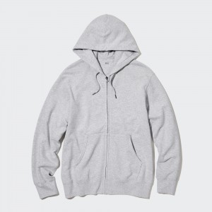Sweat a Capuche Uniqlo Sweat Zipped Hoodie Homme Grise | 5346-YMHNZ