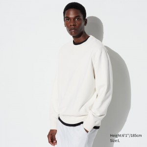 Sweat a Capuche Uniqlo Sweatshirt Homme Blanche | 1954-CUWPQ