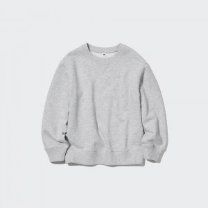 Sweat a Capuche Uniqlo Ultra Stretch Soft Sweatshirt Enfant Grise | 6758-SDNYR