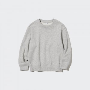Sweat a Capuche Uniqlo Ultra Stretch Soft Sweatshirt Enfant Grise | 7649-PRVMT