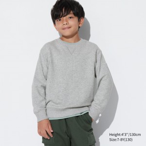 Sweat a Capuche Uniqlo Ultra Stretch Sweatshirt Enfant Grise | 1259-DPRNW