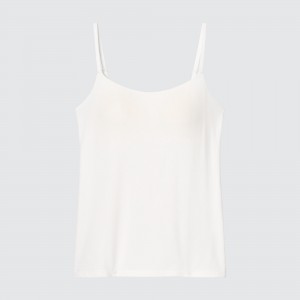 T Shirts Uniqlo Airism Camisole Bra Top Femme Blanche | 7058-LCXQY