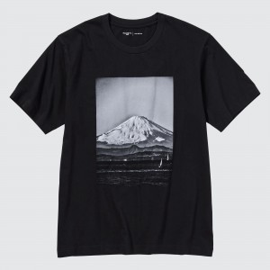 T Shirts Uniqlo Peace For All Graphic T-Shirt Daido Moriyama Femme Noir | 1735-JEKOZ