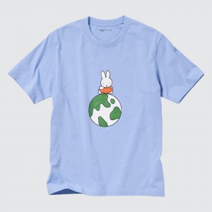 T Shirts Uniqlo Peace For All Graphic T-Shirt Dick Bruna Femme Bleu | 7361-WGBXC
