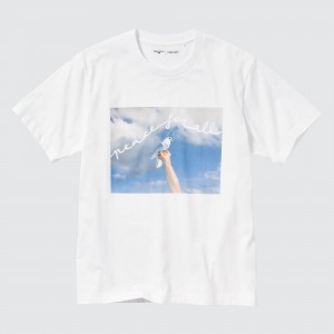 T Shirts Uniqlo Peace For All Graphic T-Shirt Cristina De Middel Femme Blanche | 9682-JYMIQ