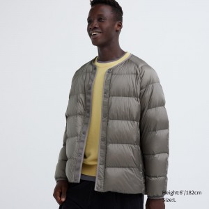 Vestes Uniqlo 100pct Recycled Down Jacket Homme Grise | 4268-UBGSA