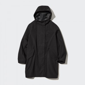 Vestes Uniqlo Blocktech Half Coat Femme Noir | 6087-IFCZO