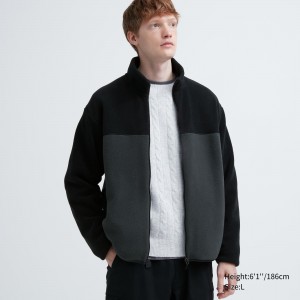 Vestes Uniqlo Fleece Zipped Jacket Homme Grise | 8367-SRFWJ