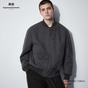 Vestes Uniqlo Heattech Warm Padded Short Blouson Jacket Homme Grise Foncé | 3865-NYLVK