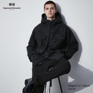 Vestes Uniqlo Heattech Warm Padded Utility Jacket Homme Noir | 2169-ZHBCW