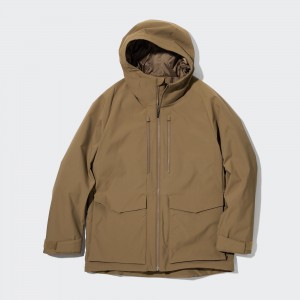 Vestes Uniqlo Hybrid Down 3d Cut Parka Homme Marron | 9102-BRTHD