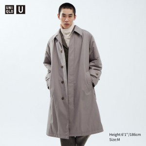 Vestes Uniqlo Padded Single Breasted Coat Homme Grise | 6470-DNALU