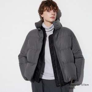 Vestes Uniqlo Powder Soft Down Jacket Nanodesign Femme Grise | 5416-ROVEQ