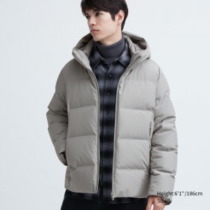 Vestes Uniqlo Seamless Down 3d Cut Parka Homme Grise Clair | 8240-JYFGE