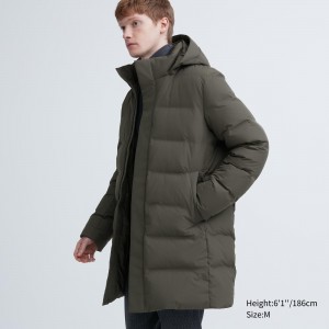 Vestes Uniqlo Seamless Down Coat Homme Vert Olive | 2478-OWPUH