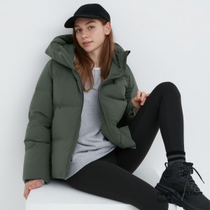 Vestes Uniqlo Seamless Down Parka Femme Vert Olive | 4805-ZNTAB