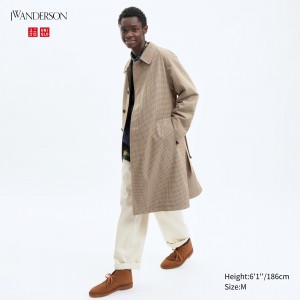 Vestes Uniqlo Trench Coat Homme Beige | 7594-FKZMN