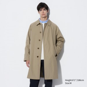 Vestes Uniqlo Two Way Single Breasted Coat Homme Beige | 1962-FHAPT