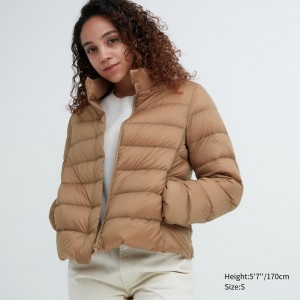 Vestes Uniqlo Ultra Light Down Jacket Femme Beige | 1467-YSJLU