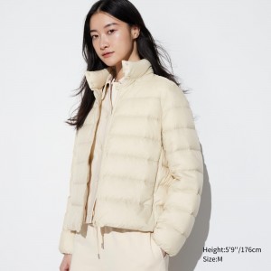 Vestes Uniqlo Ultra Light Down Jacket Femme Blanche | 8239-AJMDP