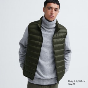 Vestes Uniqlo Ultra Light Down Quilted Vest Homme Vert Olive | 4758-NCWTA