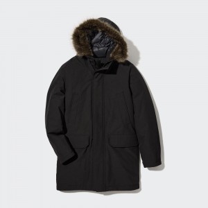 Vestes Uniqlo Ultra Warm Hybrid Down Coat Homme Noir | 2175-WAREQ