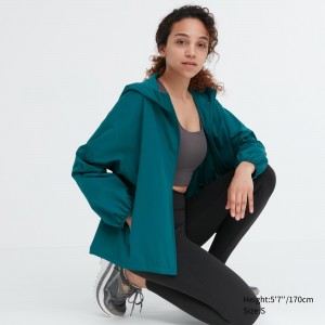 Vestes Uniqlo Uv Protection Pocketable Parka Femme Vert | 5012-AHZVI